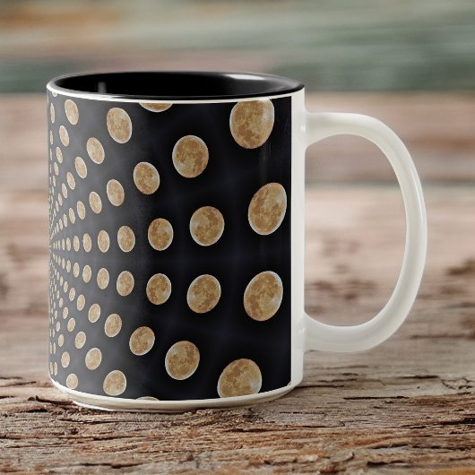 Vele Moons Swirl-Mok of Cup Tweekleurige Koffiemok