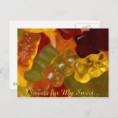 Vele multicolored Gummibärchen Briefkaart (Voorkant / Achterkant)