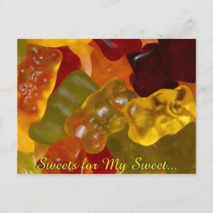 Vele multicolored Gummibärchen Briefkaart