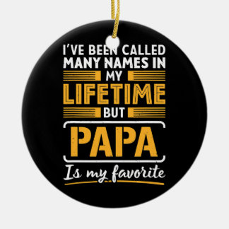 Vele namen genoemd Papa is favoriete papa Keramisch Ornament