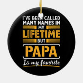 Vele namen genoemd Papa is favoriete papa Keramisch Ornament (Achterkant)