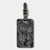 Vele oude roestmetalen tandwielen of machineonderd bagagelabel (Voorkant verticaal)
