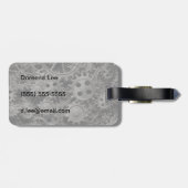 Vele oude roestmetalen tandwielen of machineonderd bagagelabel (Achterkant horizontaal)