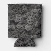 Vele oude roestmetalen tandwielen of machineonderd blikjeskoeler (Voorkant)