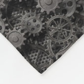 Vele oude roestmetalen tandwielen of machineonderd fleece deken (Hoek)