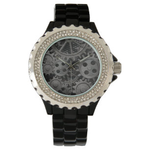 Vele oude roestmetalen tandwielen of machineonderd horloge