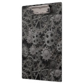 Vele oude roestmetalen tandwielen of machineonderd klembord (Links)