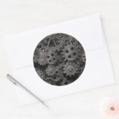 Vele oude roestmetalen tandwielen of machineonderd ronde sticker (Envelop)