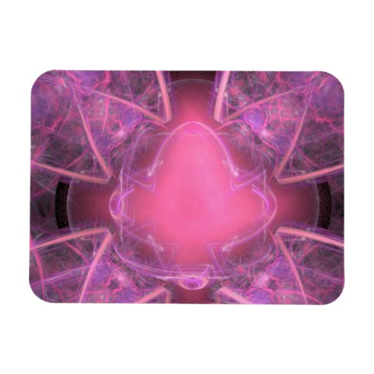 Vele roze Zwirls Magnet Magneet (Horizontaal)