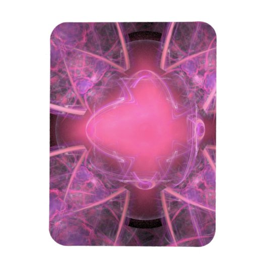 Vele roze Zwirls Magnet Magneet (Verticaal)