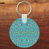 Vele-Stippen-in-Blauw Sleutelhanger (Voorkant)