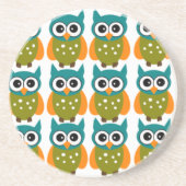 Vele Stomme en Kleurrijke Patroon van Eigenaren Zandsteen Onderzetter (Voorkant)