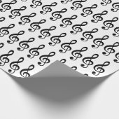 Vele treble Clef Musical Symbols Cadeaupapier (Hoek)