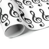 Vele treble Clef Musical Symbols Cadeaupapier (Rol Hoek)