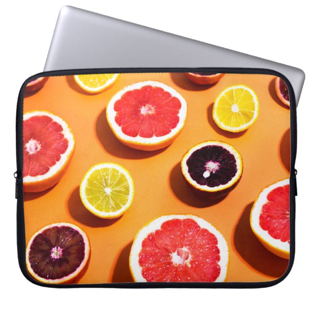 Vele variëteiten citrusvruchten in zonlicht laptop sleeve (Voorkant)