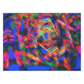 Vele verdraaide vierkantjes met kleurige "penseels tafelkleed (Voorkant (Horizontaal))