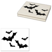 Vele vleermuizen van het silhouette kunstzegel rubberstempel (Gestempeld)