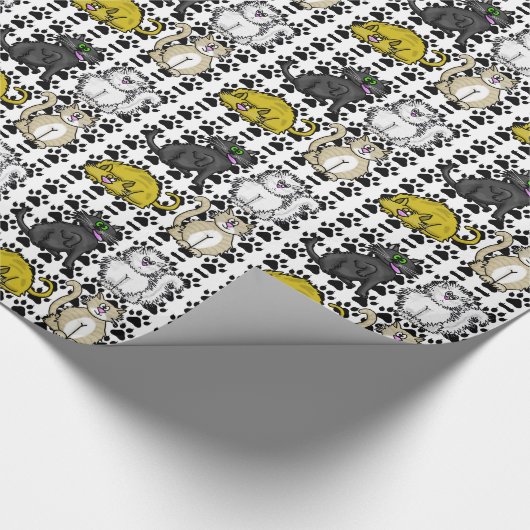 Vele vun katten en schilderafdrukken - Gift Wrap Cadeaupapier (Hoek)