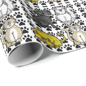 Vele vun katten en schilderafdrukken - Gift Wrap Cadeaupapier (Rol Hoek)