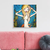 "Vele Waters" Gewatteerd Canvas, 12"x12" Canvas Afdruk (Insitu (Woonkamer))