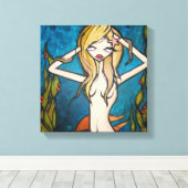 "Vele Waters" Gewatteerd Canvas, 12"x12" Canvas Afdruk (Insitu (Houten vloer))