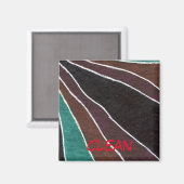 "Vele Wegen"Abstracte Dishwasmachine Status Magnet (Voorkant / Achterkant)