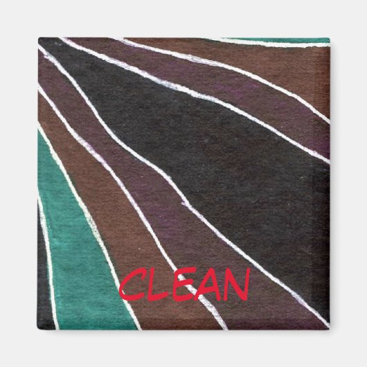 "Vele Wegen"Abstracte Dishwasmachine Status Magnet (Voorkant)