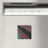 "Vele Wegen"Abstracte Dishwasmachine Status Magnet (Insitu (Vaatwasser))