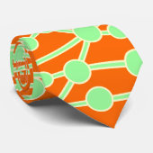 Vele wegen II Mint Groen met Cream op Sinaasappel Stropdas (Opgerold)