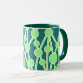 Vele Wegen II Mint Groen met Wit op Groen Mok (Voorkant rechts)