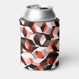 Vele zeshoeken met verkleurde delen, in lichtrood blikjeskoeler