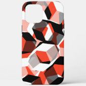 Vele zeshoeken met verkleurde delen, in lichtrood Case-Mate iPhone case (Achterkant)