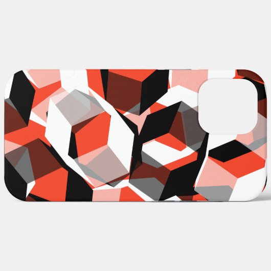 Vele zeshoeken met verkleurde delen, in lichtrood Case-Mate iPhone case (Achterkant (horizontaal))