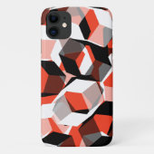 Vele zeshoeken met verkleurde delen, in lichtrood Case-Mate iPhone case (Achterkant)