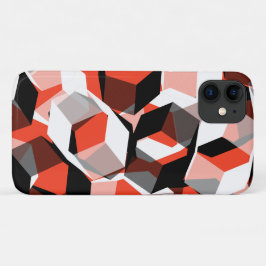 Vele zeshoeken met verkleurde delen, in lichtrood Case-Mate iPhone case