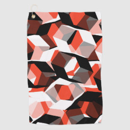 Vele zeshoeken met verkleurde delen, in lichtrood golfhanddoek