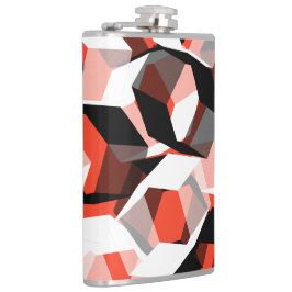 Vele zeshoeken met verkleurde delen, in lichtrood heupfles