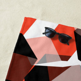 Vele zeshoeken met verkleurde delen, in lichtrood strandlaken