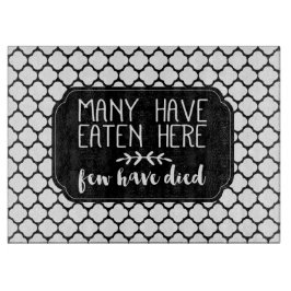 Velen hebben hier gegeten en weinigen zijn gestorv snijplank