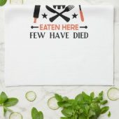 Velen hebben hier gegeten en weinigen zijn gestorv theedoek (Gevouwen)