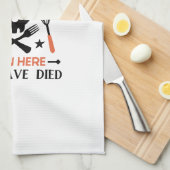 Velen hebben hier gegeten en weinigen zijn gestorv theedoek (Quarter Fold)