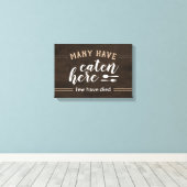 Velen hebben hier gegeten, maar weinig hebben de k canvas afdruk (Insitu (Houten vloer))