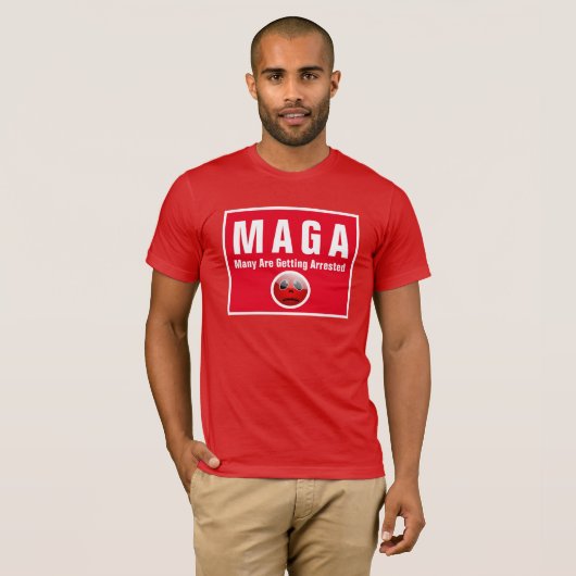 Velen van MAGA worden gearresteerd grappige politi T-shirt (Voorkant volledig)