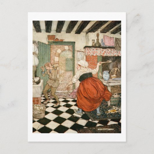 Velen zijn de mishandeling die hij had briefkaart (Voorkant)