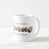 "Velen zijn grijs weinigen zijn petoskey"-keramisc Koffiemok (Voorkant rechts)