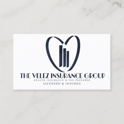 Velez Insurance Group Visitekaartje (Voorkant)