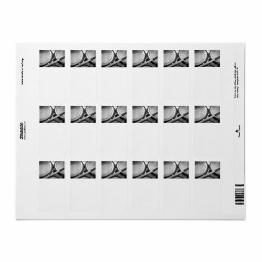 Velgen Lug Nut Drumstick Tom foto Etiket (Full Sheet)