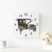 Velho Carro Marrom Vierkante Klok (Huis)