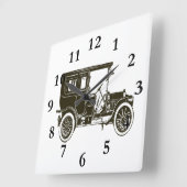 Velho Carro Marrom Vierkante Klok (Hoek)