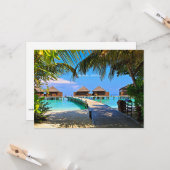 Veligandu, Maldiven Kaart (Voorkant / Achterkant in situ)